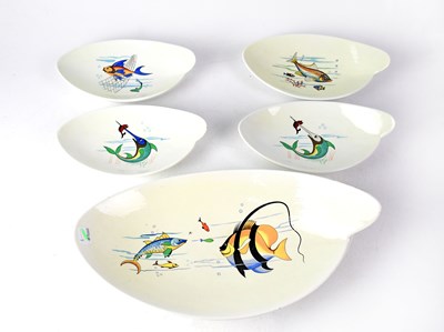 Lot 311 - A 20th century Borzzola Ceramica set of oval...
