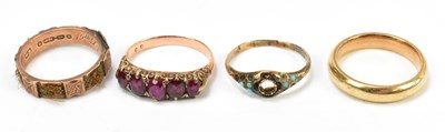 Lot 1248 - A 9ct yellow gold wedding band