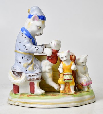 Lot 104 - A late 19th century French porcelain spill...