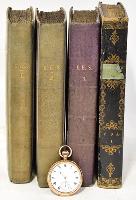 Lot 697 - ERNEST H SMITH FRCD; a gold-plated open face...