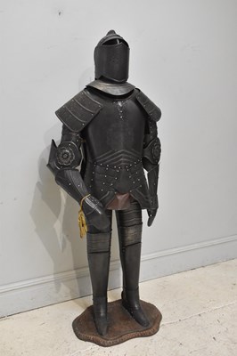 Lot 2349 - A modern reproduction suit of armour, on stand...