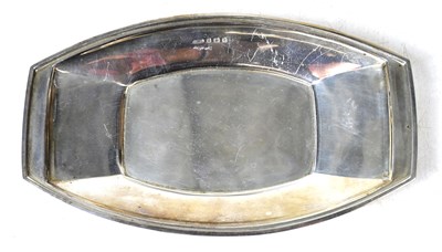 Lot 724 - A George VI hallmarked Art Deco silver dish of...