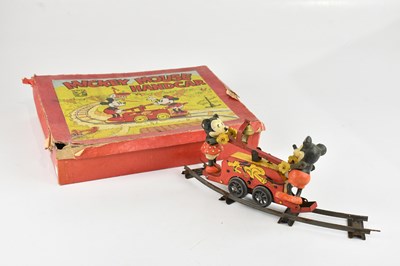 Lot 1603 - WELLS O' LONDON; a Mickey Mouse Handcar set,...