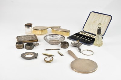 Lot 286 - WALKER & HALL; a George V hallmarked silver...
