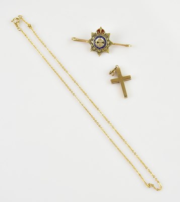 Lot 1341 - A 9ct crucifix, approximate weight 5.2g,...
