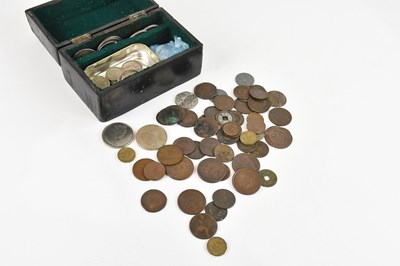 Lot 1169 - A small collection of coins including five...