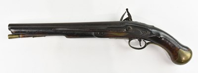 Lot 528 - TOWER; a 19th century flintlock pistol with...