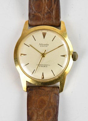 Lot 529 - NIVADA; a gentleman's 18ct yellow gold cased...