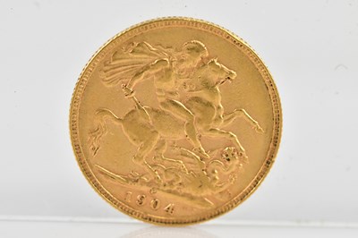 Lot 1051 - An Edward VII full sovereign, 1904, Perth mint.