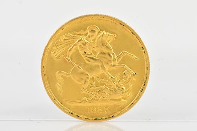 Lot 1021 - A Victorian double sovereign, 1887, jubilee head.