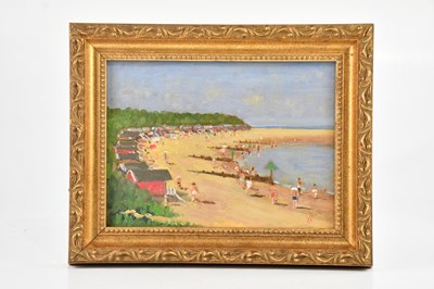 Lot 1288 - J B; oil on board, beach scene, signed lower...