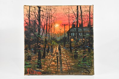 Lot 1404 - JAMES DOWNIE; oil on canvas, 'The Wood Track',...