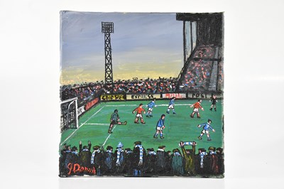 Lot 152 - JAMES DOWNIE; oil on canvas, 'The Goal Kick',...