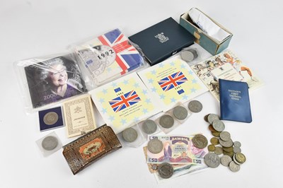 Lot 1144 - A mixed collection of mixed coins including...
