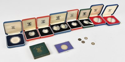 Lot 1127 - A collection of ten silver proof coins...