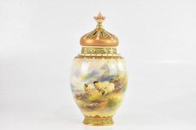 Lot 1004 - HARRY DAVIS FOR ROYAL WORCESTER; a large and...