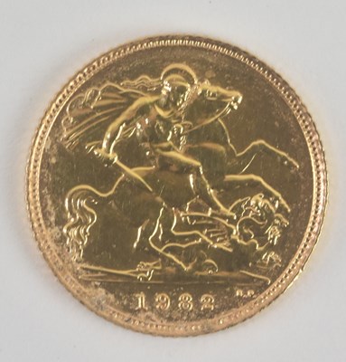 Lot 1524 - An Elizabeth II half sovereign, 1982.