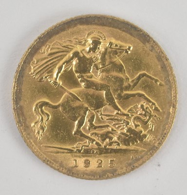 Lot 1525 - A George V half sovereign, 1925, South Africa...