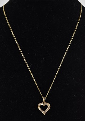 Lot 1407 - A 9ct yellow gold dainty necklace, length 46cm,...