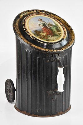 Lot 2251 - A Victorian black painted coal scuttle with...