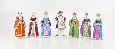 Lot 1294 - SITZENDORF; a collection of seven porcelain...