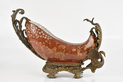 Lot 1261 - WONG LEE; a ceramic and gilt metal mounted...