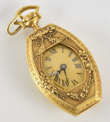 Lot 1620 - A late 19th century French yellow metal fob...