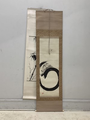 Lot 1678 - A Japanese woodblock print on silk...
