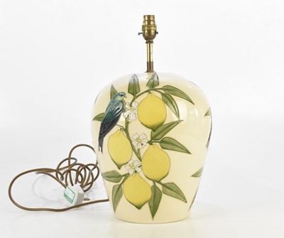 Lot 1172 - SALLY TUFFIN FOR MOORCROFT; a table lamp in...