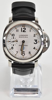 Lot 1605 - PANERAI; a gentleman's stainless steel...