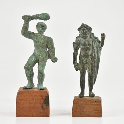 Lot 357 - A bronze votive figure of mature Herakles,...