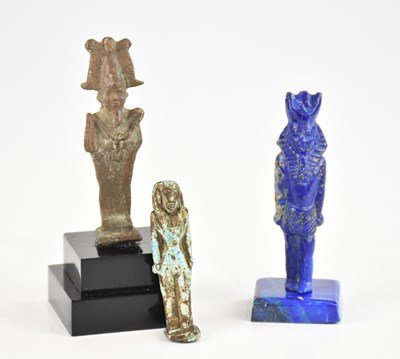 Lot 359 - An ancient Egyptian bronze figure of Osiris,...