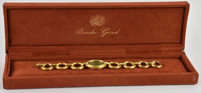 Lot 1604 - BUECHE GIROD; a lady's 18ct gold wristwatch,...