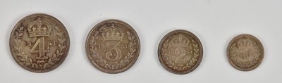Lot 1557 - A 1951 Maundy coin set, comprising 1p, 2p, 3p,...