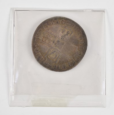 Lot 1559 - A Queen Anne 1713 silver half crown, plain,...