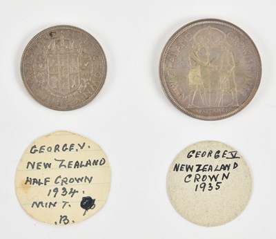 Lot 1571 - A George V New Zealand 1935 crown and 1934...