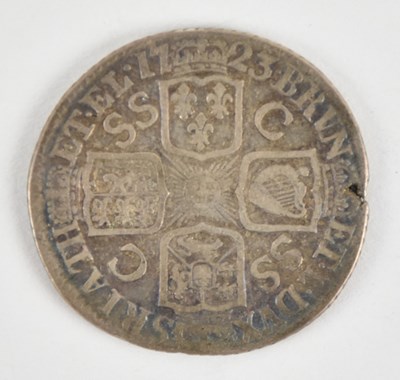 Lot 1562 - A George I 1723 silver shilling, on the...