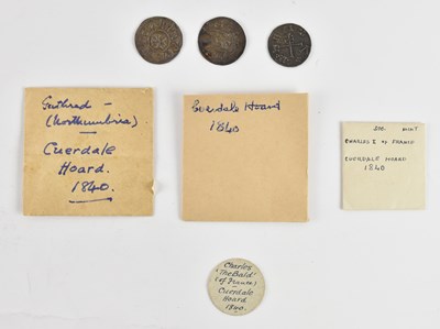 Lot 1545 - CUERDALE HOARD, 1840?; three silver coins...