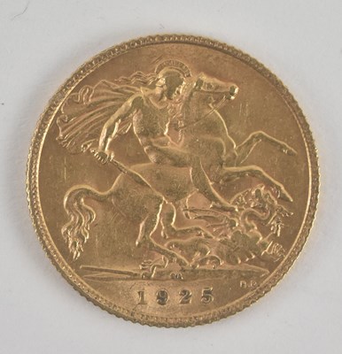 Lot 1523 - A George V half sovereign, 1925, South Africa...