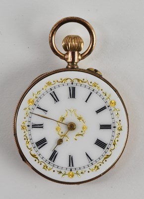 Lot 1642 - A 9ct gold cased pocket watch of small size,...
