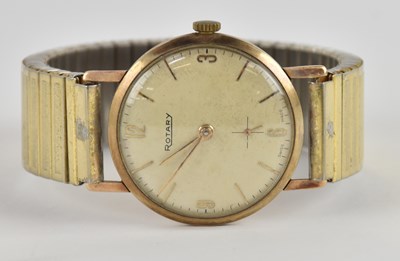 Lot 1652 - ROTARY; a gentleman's 9ct yellow gold...