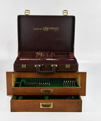 Lot 505 - BESTECKE SOLINGEN; a modern gold plated...