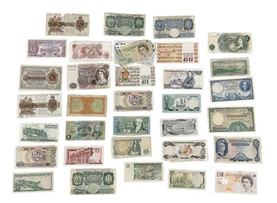 Lot 1542 - A collection of GB banknotes, including...
