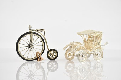 Lot 530 - A sterling silver filigree model of a vintage...