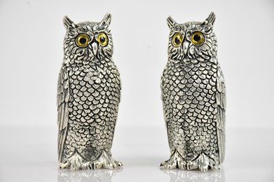 Lot 474 - A pair of contemporary Continental white metal...