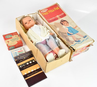 Lot 1589 - PALITOY; a Pattie Pitta Pat doll, together...