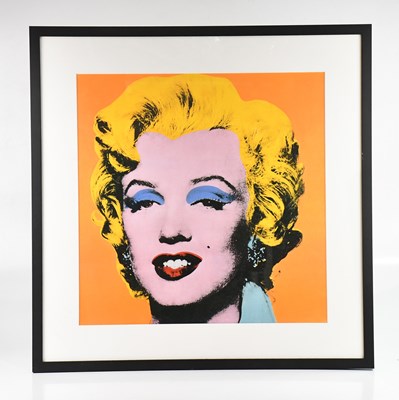 Lot 2122 - ANDY WARHOL; offset lithograph, Orange Marilyn...