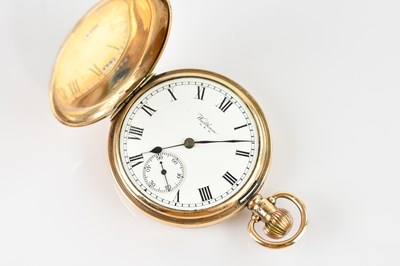 Lot 404 - A 9ct yellow gold crown wind full hunter...