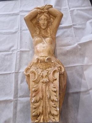 Lot 325 - A mid-20th century plaster and wood hollow...