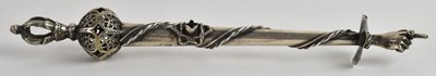 Lot 1199 - A late 19th century 84 grade silver Torah...